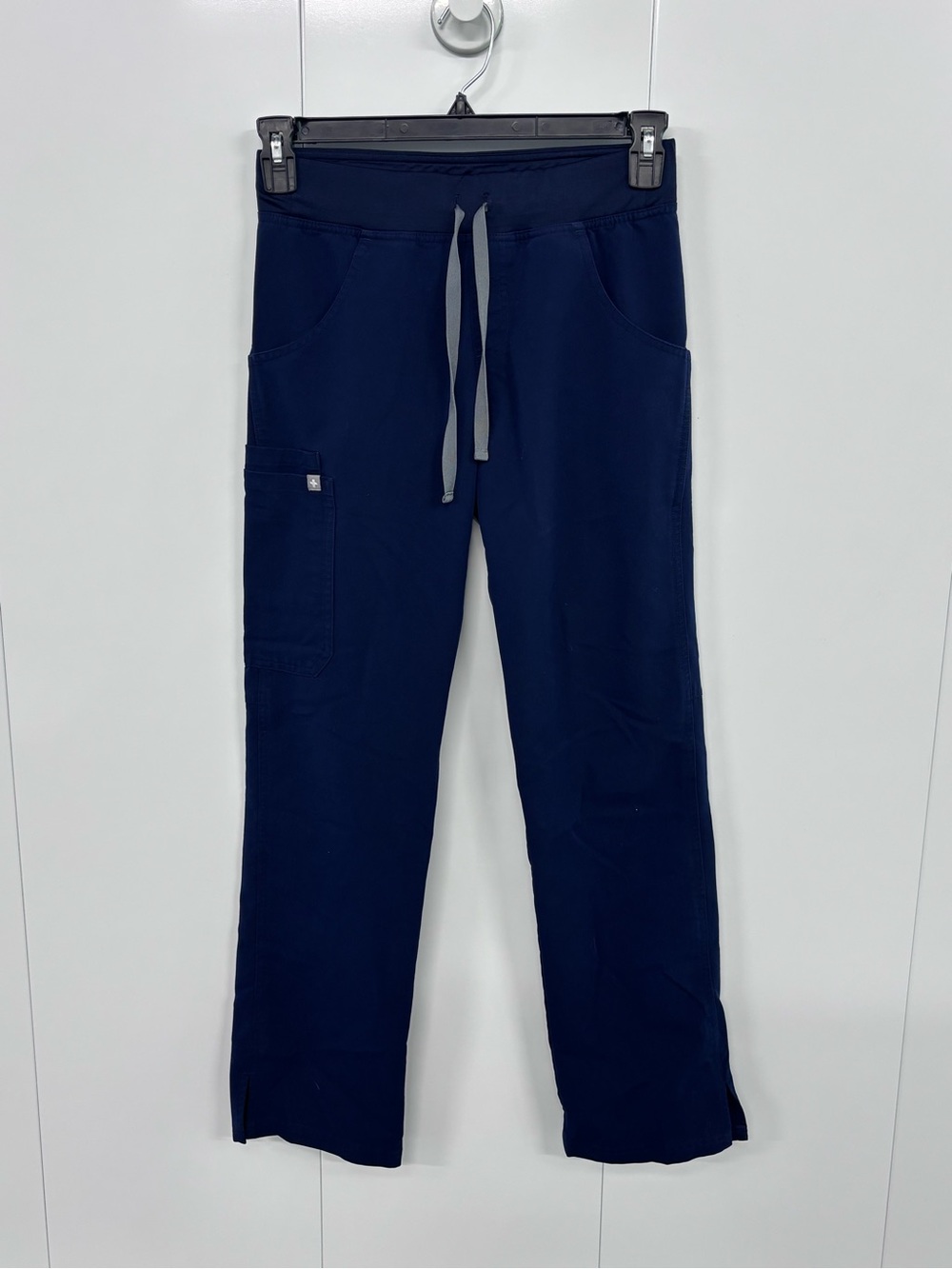FIGS Technical Collection Scrub Pants Womens XS Blue Solid Drawstring Waist